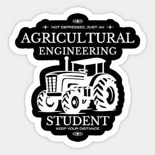 Agricultural Engineering - Black Version - Engineers Sticker